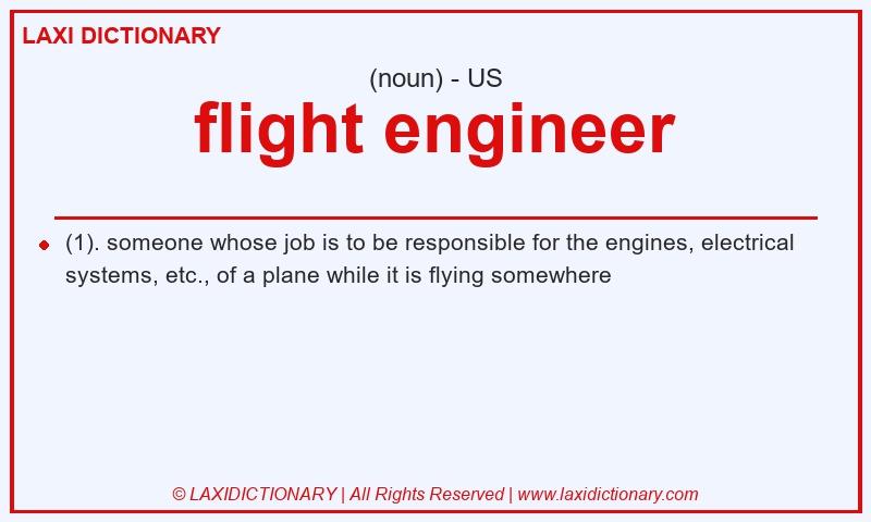 Definition flight engineer in American English