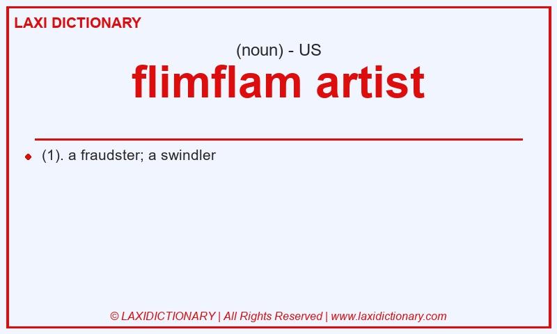 Definition flimflam artist in American English
