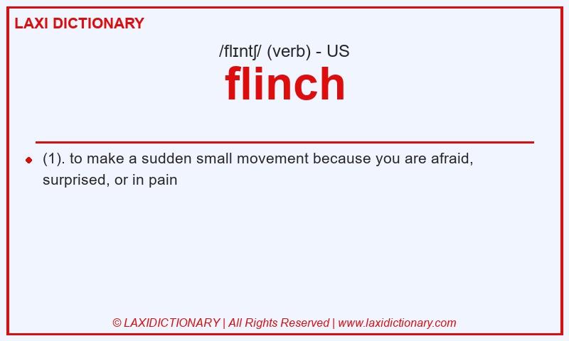 Definition flinch in American English