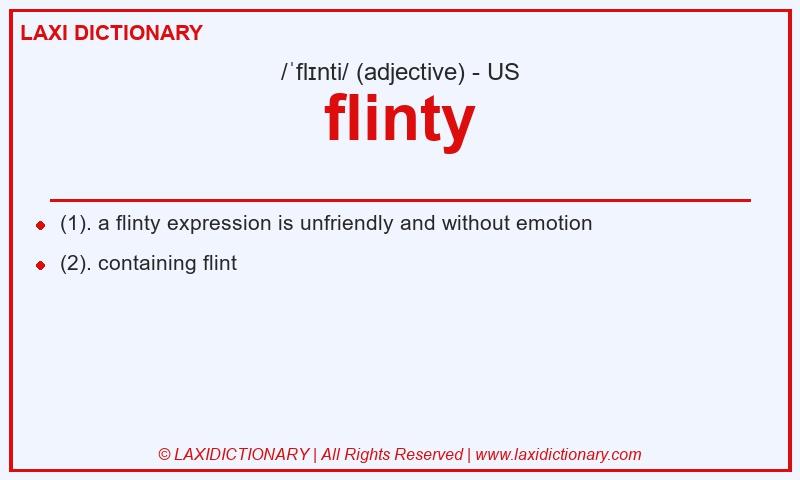 Definition flinty in American English
