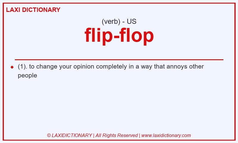Definition flip-flop in American English
