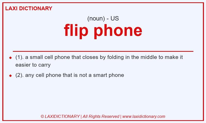 Definition flip phone in American English