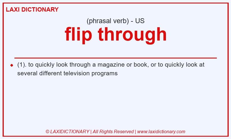 Definition flip through in American English