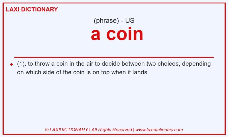 Definition  a coin in American English