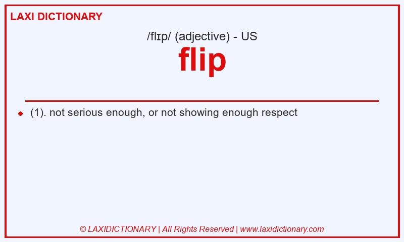 Definition flip in American English