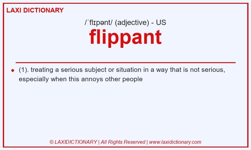 Definition flippant in American English
