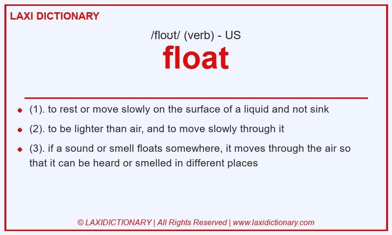 Definition float in American English