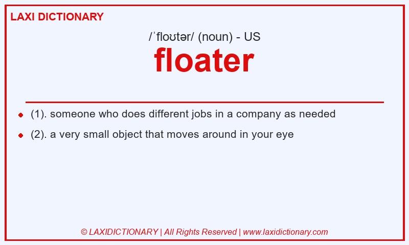Definition floater in American English