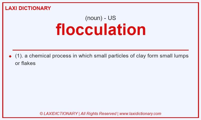Definition flocculation in American English