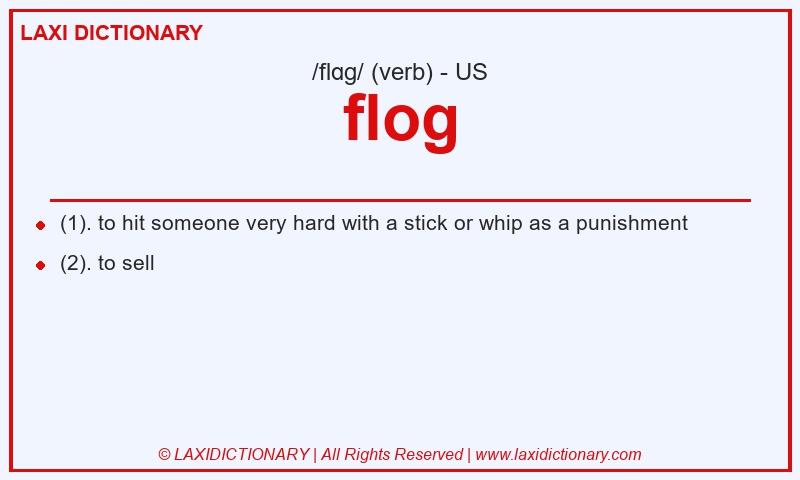 Definition flog in American English