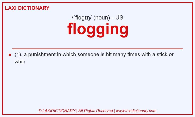 Definition flogging in American English