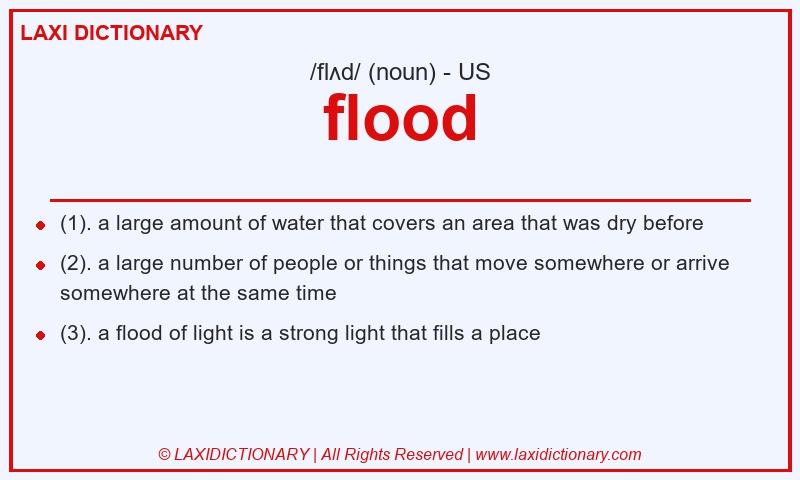 Definition flood in American English