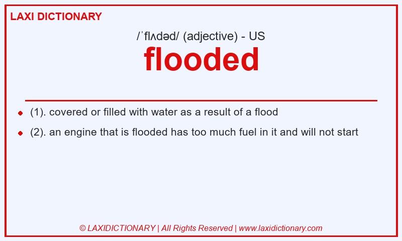 Definition flooded in American English