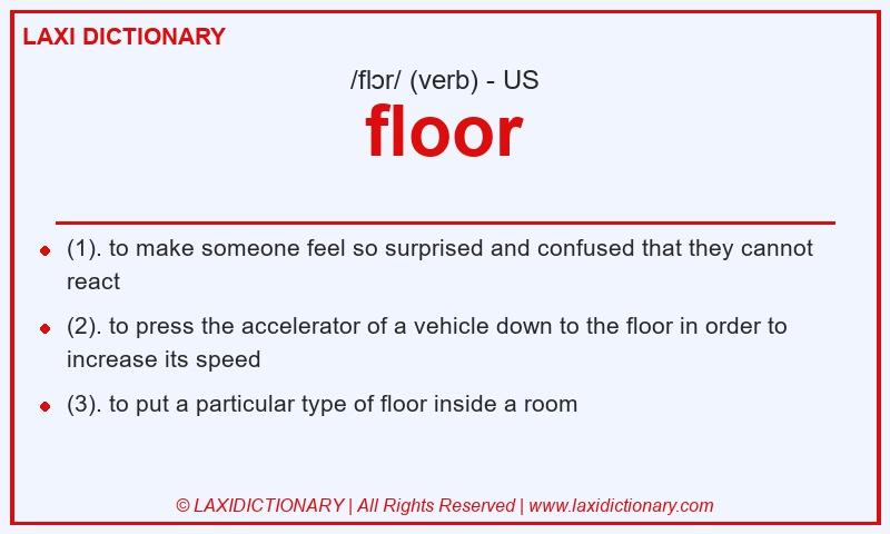 Definition floor in American English