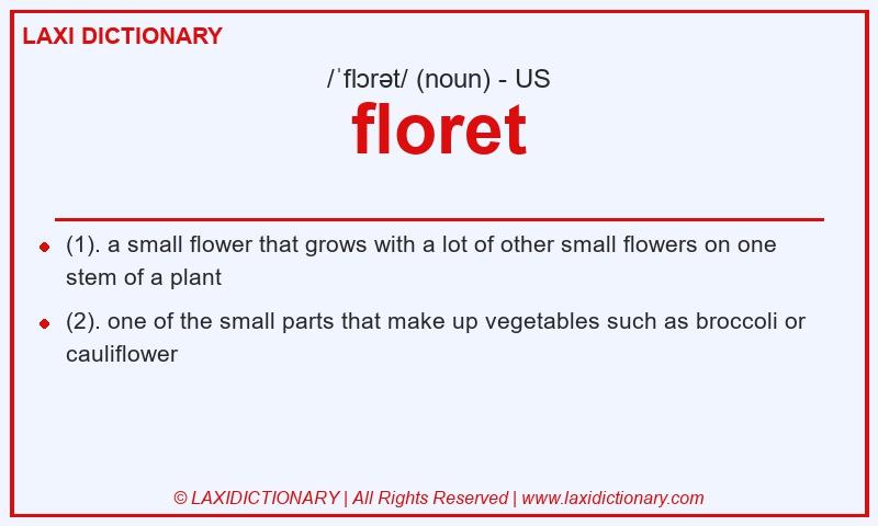 Definition floret in American English