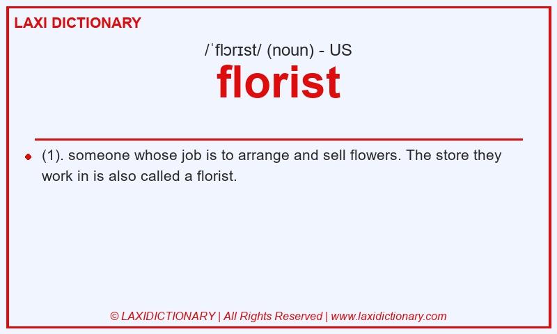 Definition florist in American English