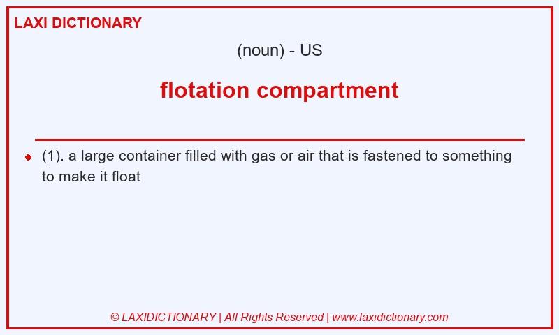 Definition flotation compartment in American English
