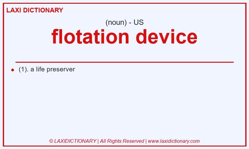 Definition flotation device in American English