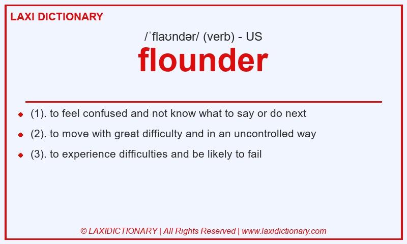 Definition flounder in American English