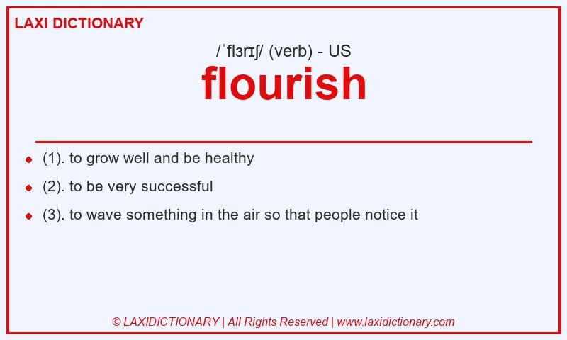 Definition flourish in American English