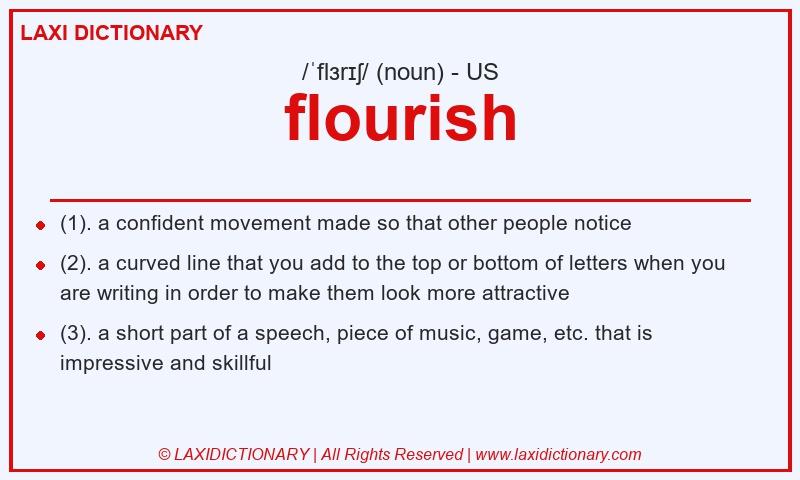 Definition flourish in American English
