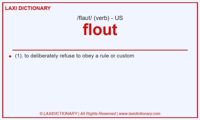 Definition flout in American English