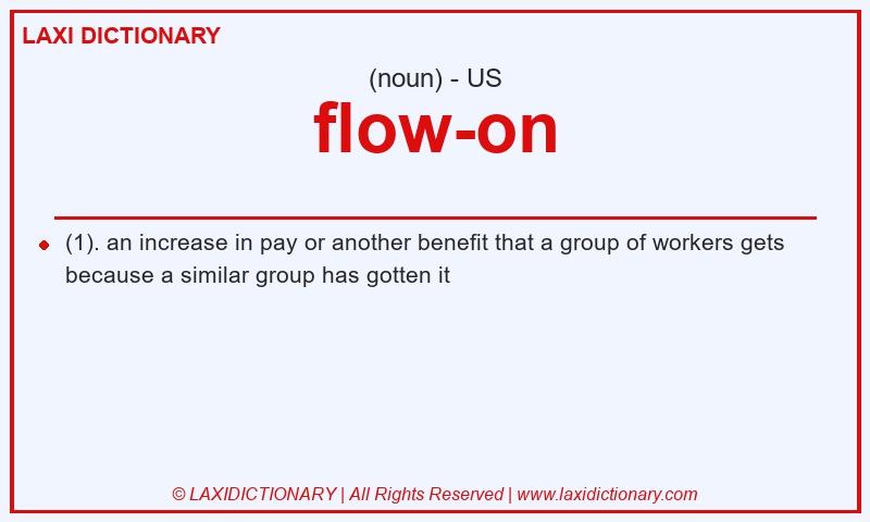 Definition flow-on in American English