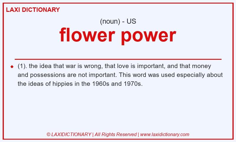 Definition flower power in American English