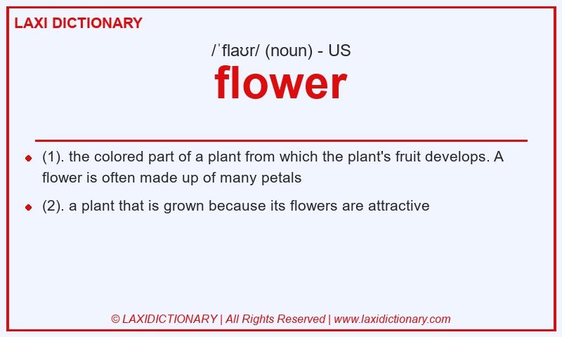 Definition flower in American English