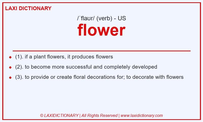 Definition flower in American English