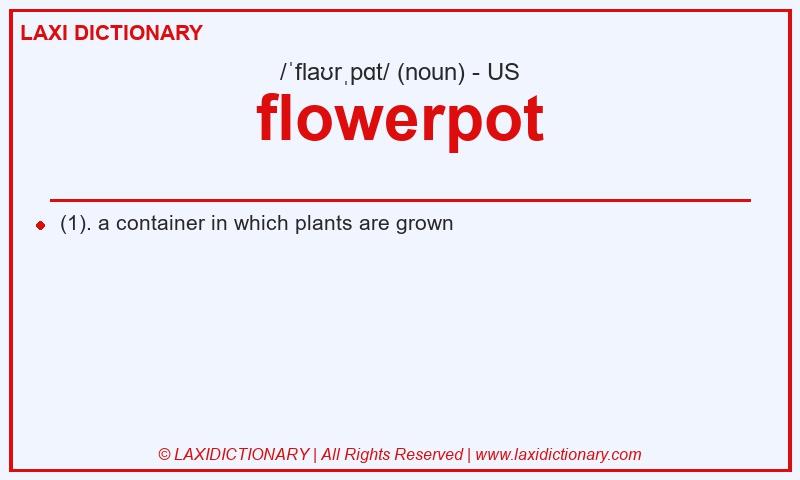 Definition flowerpot in American English