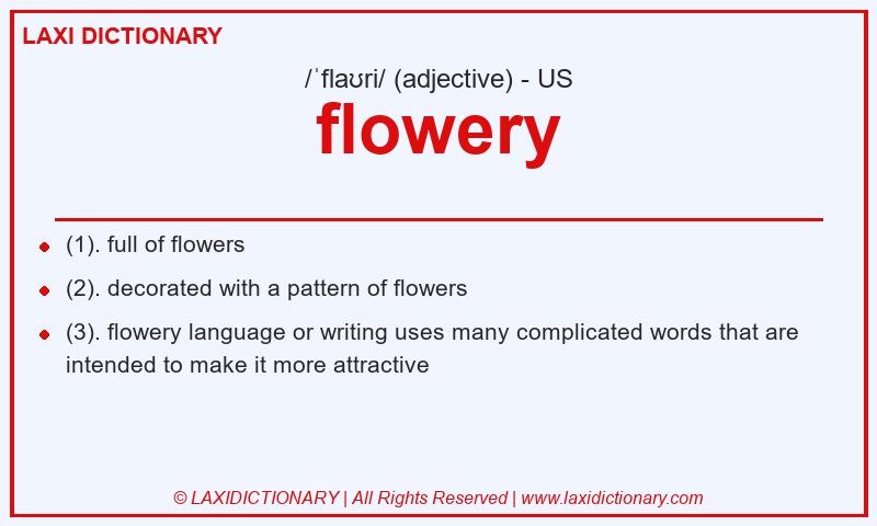 Definition flowery in American English