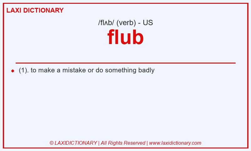 Definition flub in American English