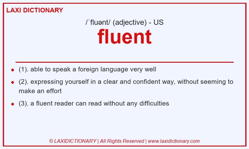 Definition fluent in American English