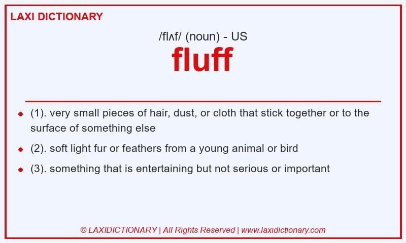 Definition fluff in American English