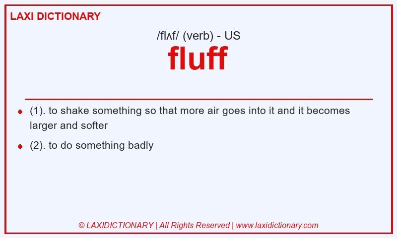 Definition fluff in American English