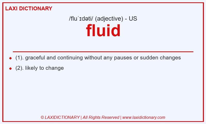 Definition fluid in American English