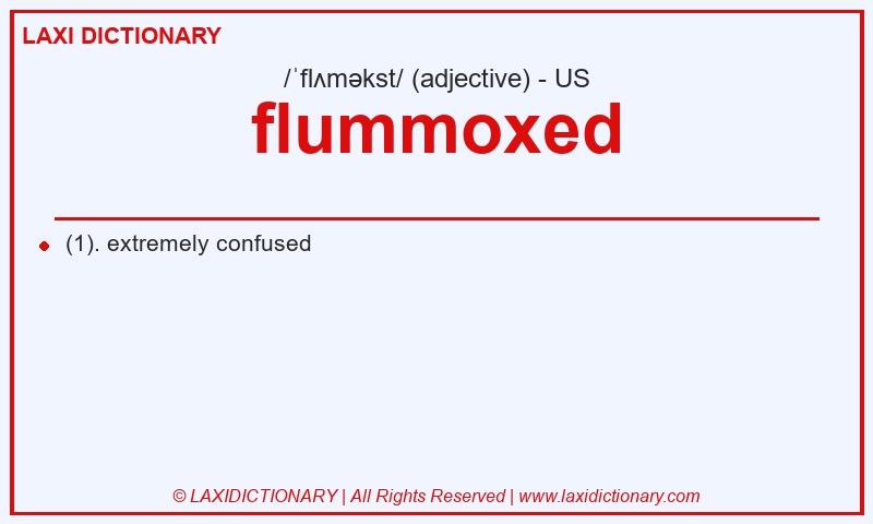 Definition flummoxed in American English