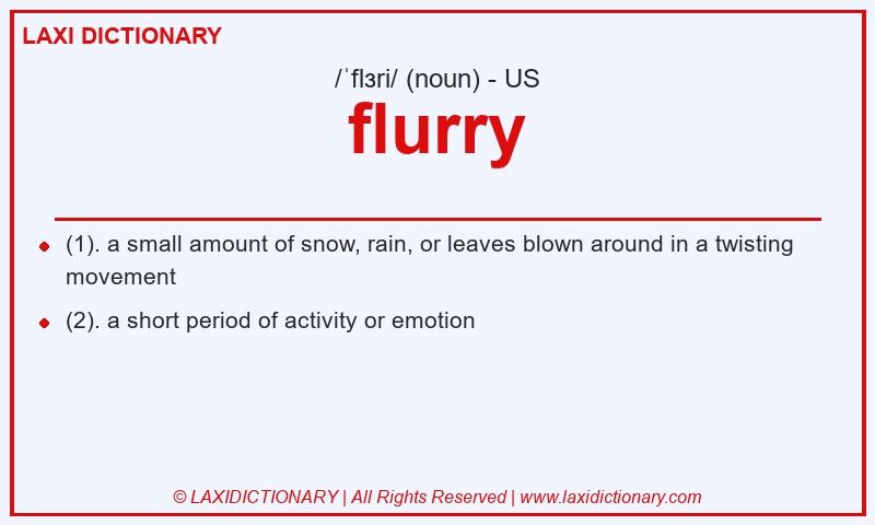 Definition flurry in American English