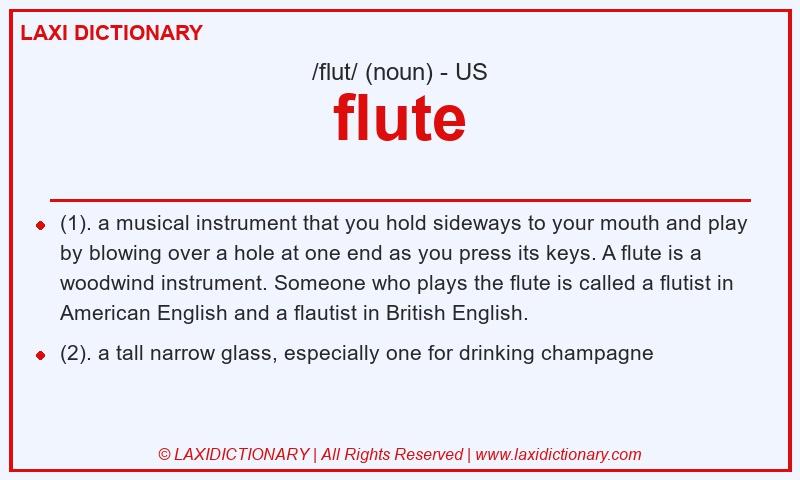 Definition flute in American English