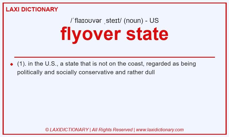 Definition flyover state in American English