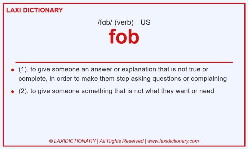 Definition fob in American English