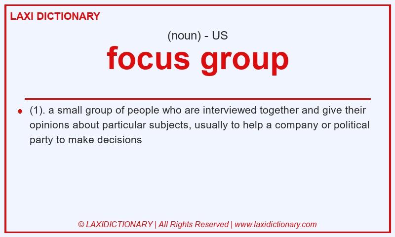 Definition focus group in American English
