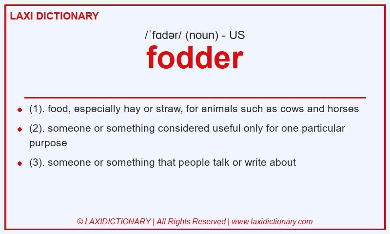 Definition fodder in American English