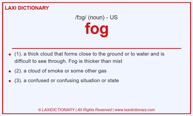 Definition fog in American English