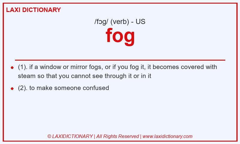 Definition fog in American English