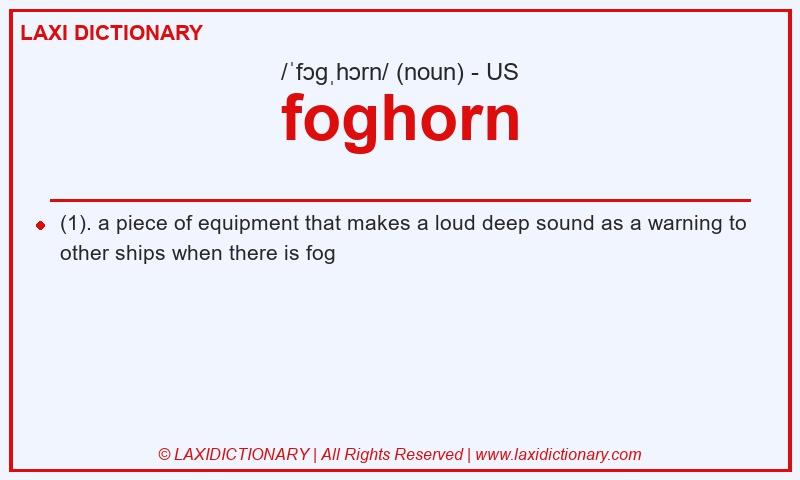Definition foghorn in American English