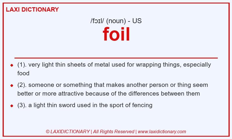 Definition foil in American English