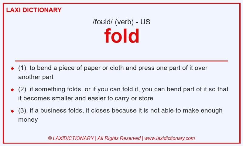 Definition fold in American English