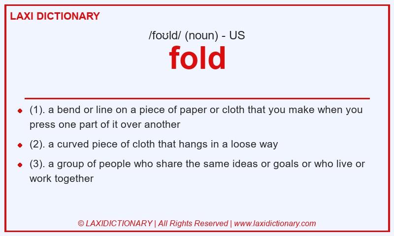 Definition fold in American English